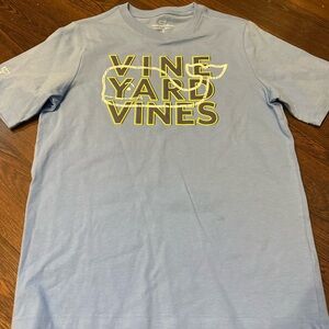 Vineyard Vines Light Blue Tee with Yellow Graphic